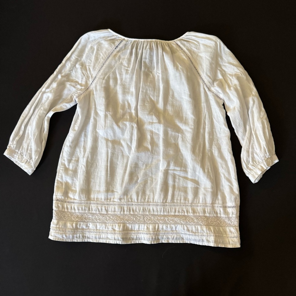 J.Jill Elegant White Women's Top/S - Picture 5 of 5